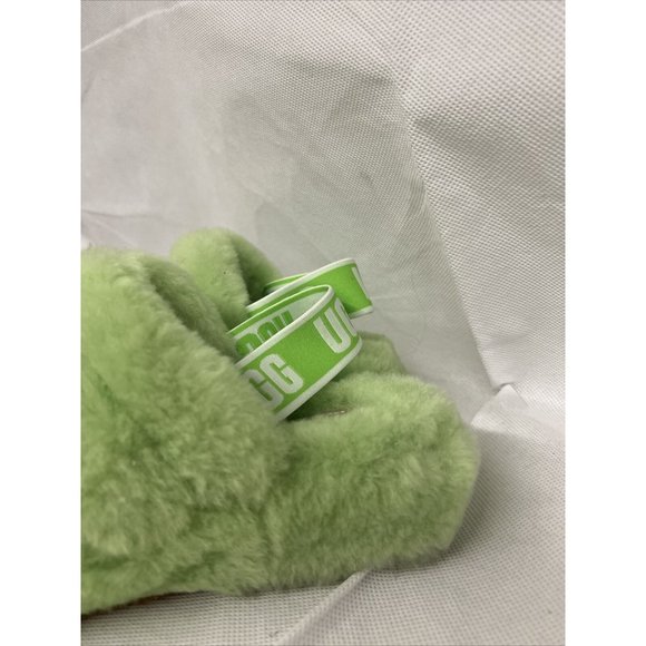 NEW SZ 5 UGG Women's Fluff Yeah Slide Shearling Fur 1095119 in Apple Sandal logo - Picture 7 of 10